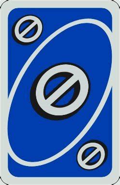 blue uno skip card